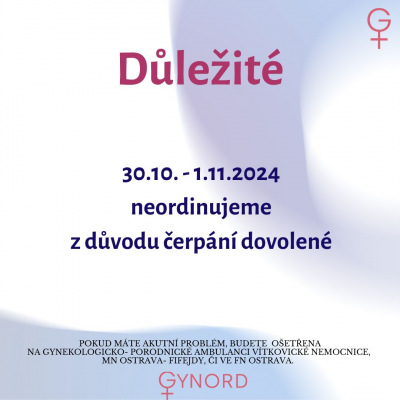 dovolená v GYNORDU 30.10.-1.11.